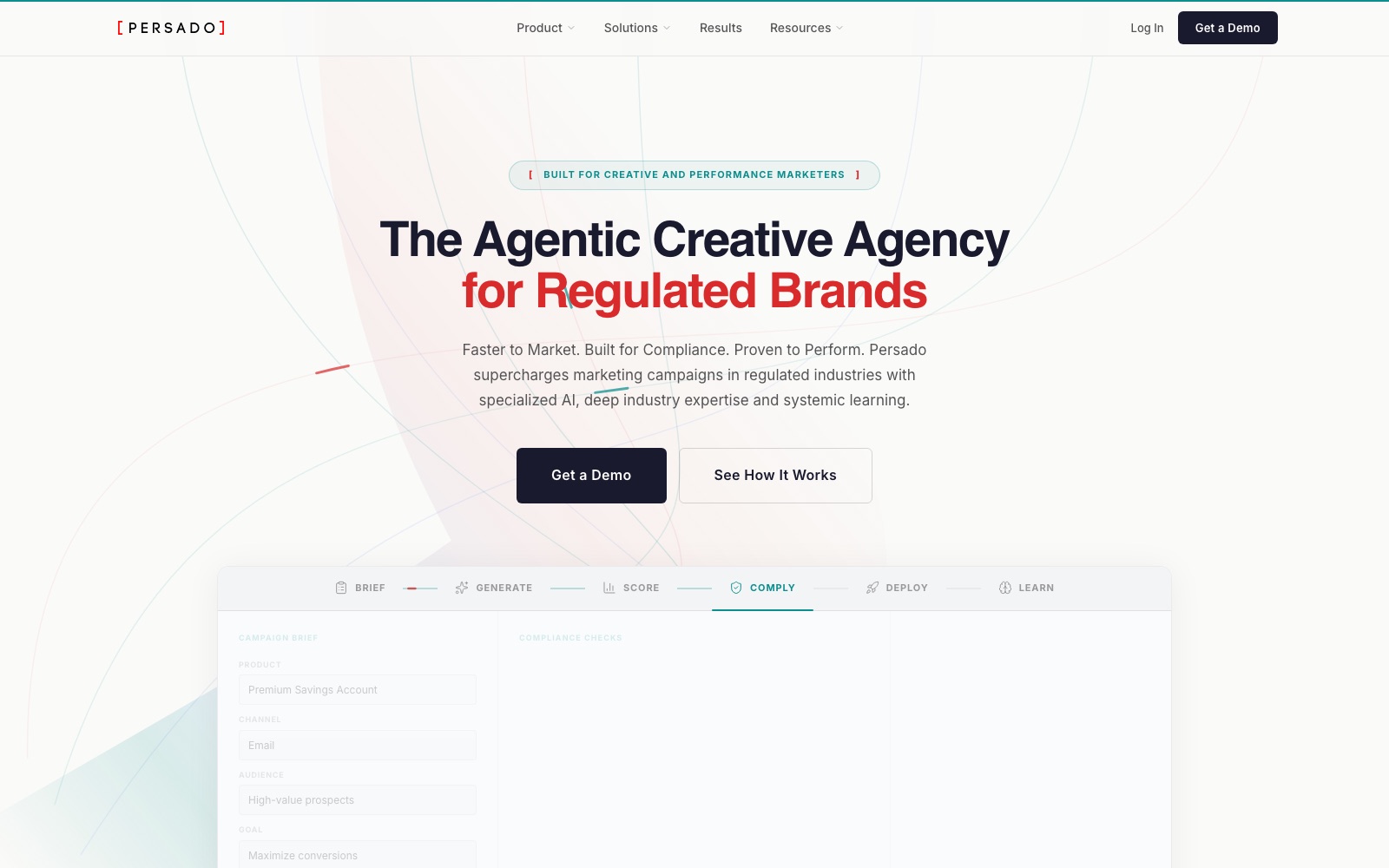 Persado — homepage